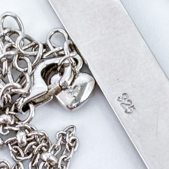 Vintage Sterling Silver 925 Caidan Nameplate Necklace 18"-20" - Picture 3 of 6